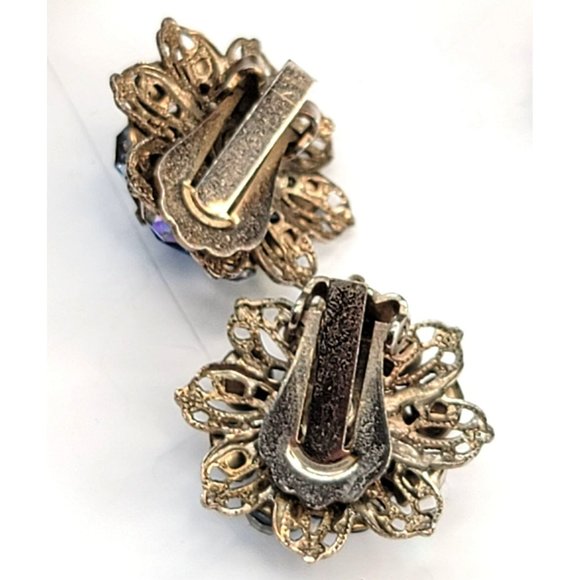 Vintage Clip-on Screw Back Earrings Collection of Five Pair Ct555 - Picture 11 of 15